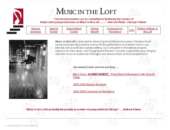 Music In the Loft Website