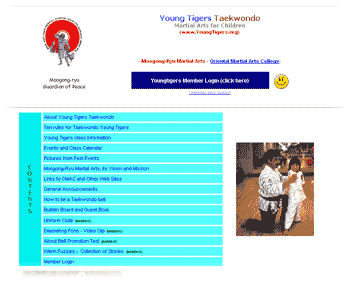 Young Tigers Taekwondo Website